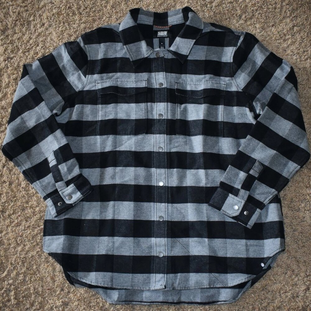 NWT DULUTH TRADING CO. Women's Hardgear Crosshaul Overshirt Black/Grey SIze XL